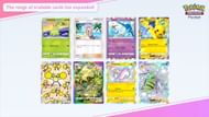 The in-game tradable cards options have been expanded (Image via The Pokemon Company)